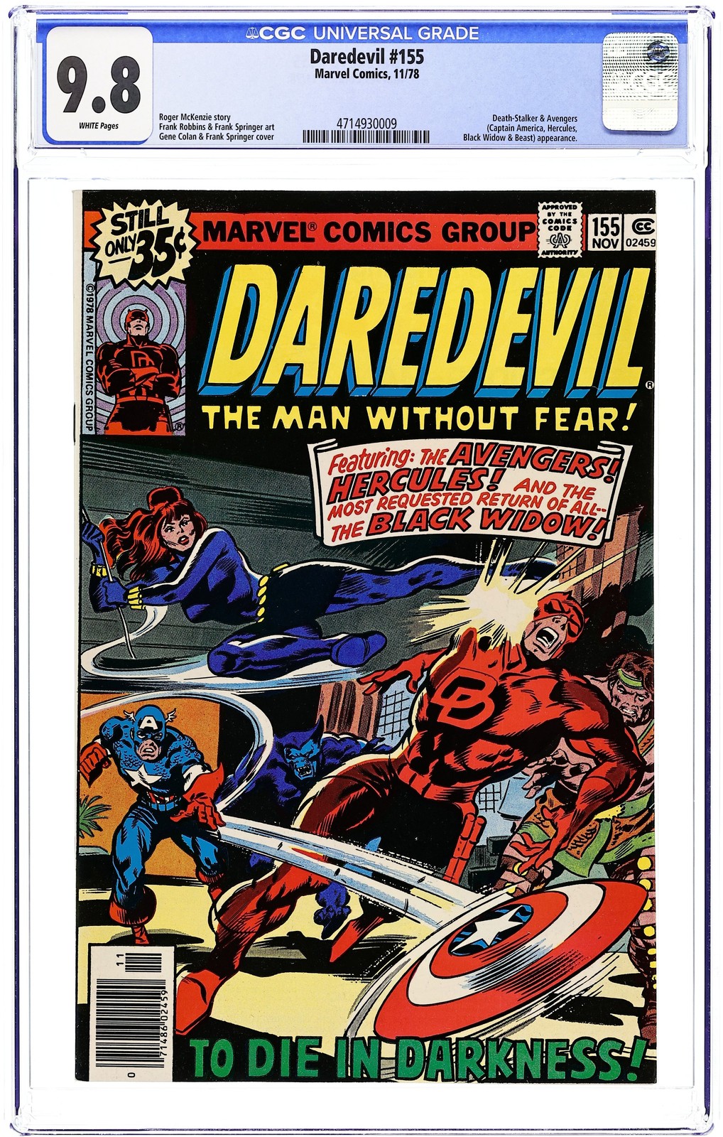 Daredevil #155 CGC 9.8 1978 4714930009