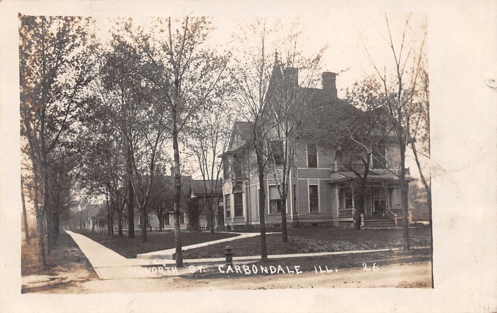 RPPC 1909 Ritche Bros W North St Carbondale Illinois c1910 Photo Postcard