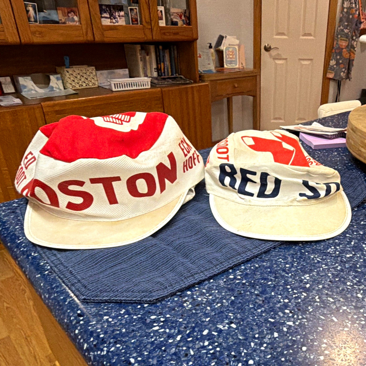 Boston Red Sox Vintage Promotional Beer Hat Cap - Breweriana Theme Bundle of 2 