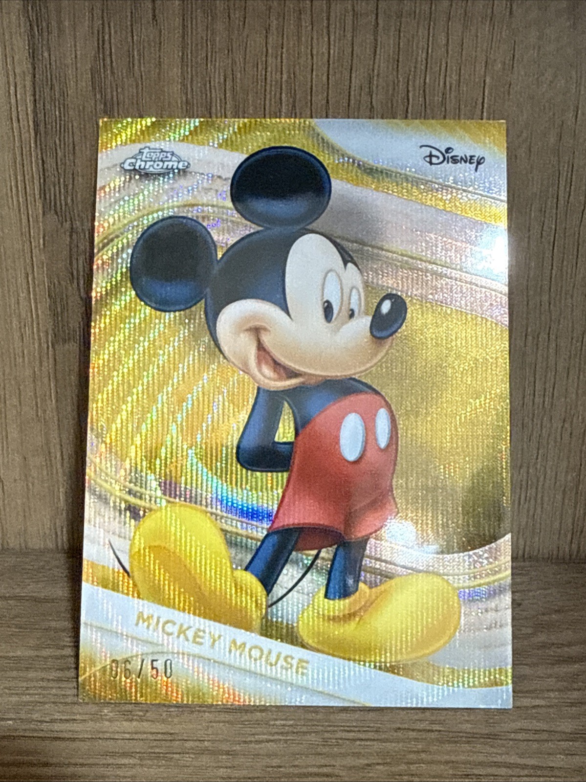 2025 Topps Chrome Disney Mickey Mouse Gold Wave /50