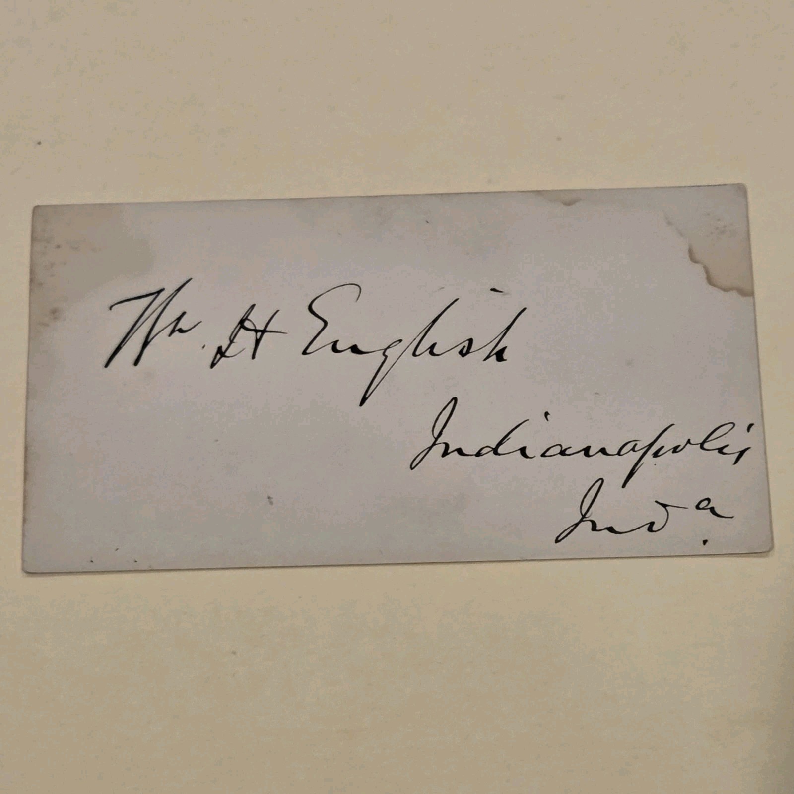 William Hayden English Signed Politician 1880 VP Nominee Autograph Auto W.H. 