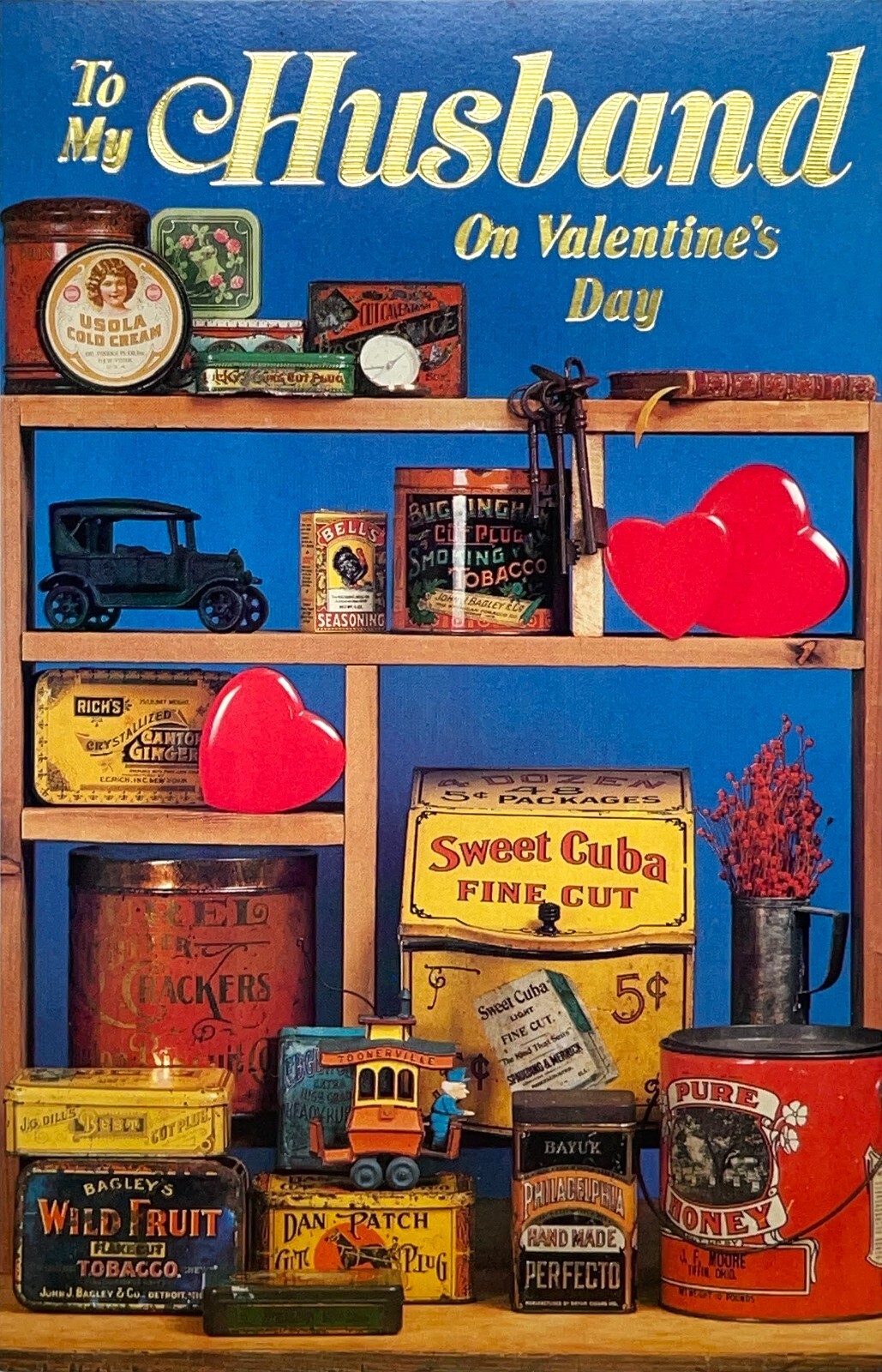 Heartfelt Vintage VALENTINE\'S DAY Card FOR HUSBAND by AMERICAN GREETINGS 1982