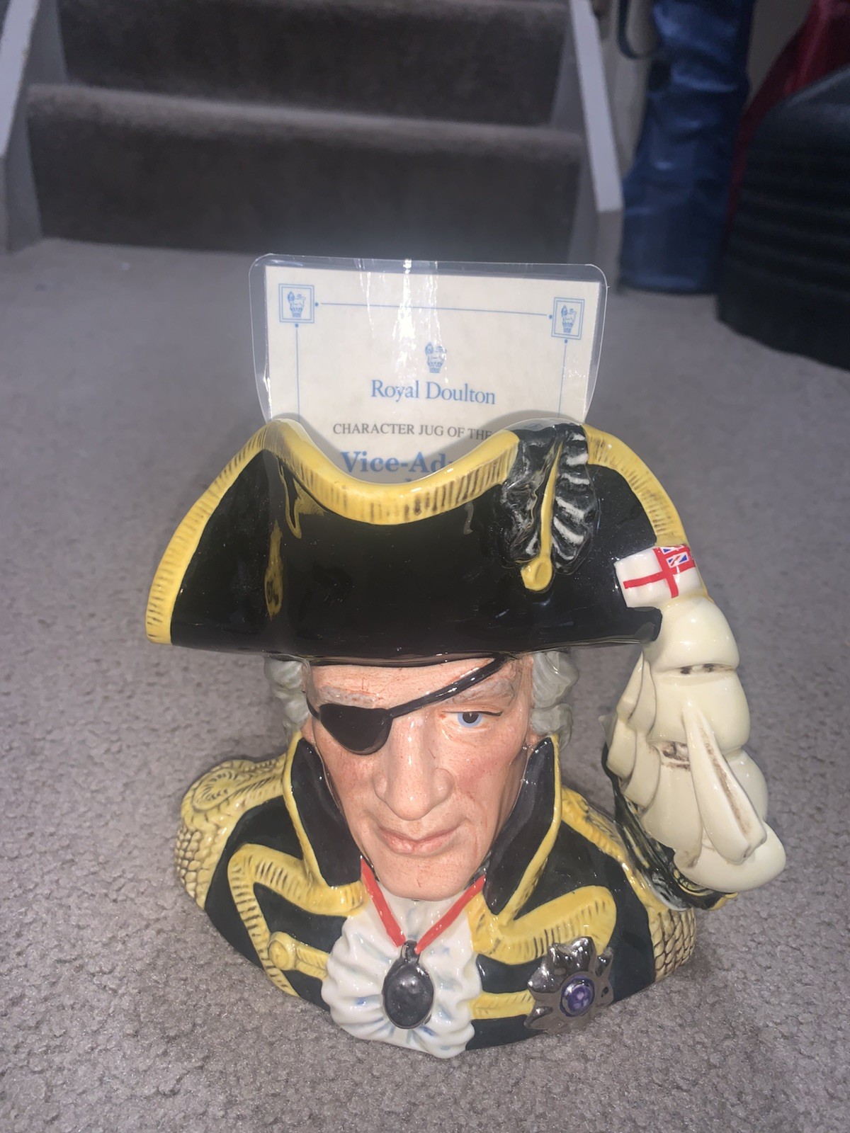 Large Vice Admiral Lord Nelson Royal Doulton Character Jug D6932