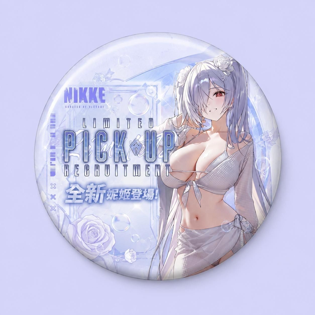 2Pcs Goddess of Victory: Nikke Cinderella 10Cm Acrylic Stand Tinplate Badge