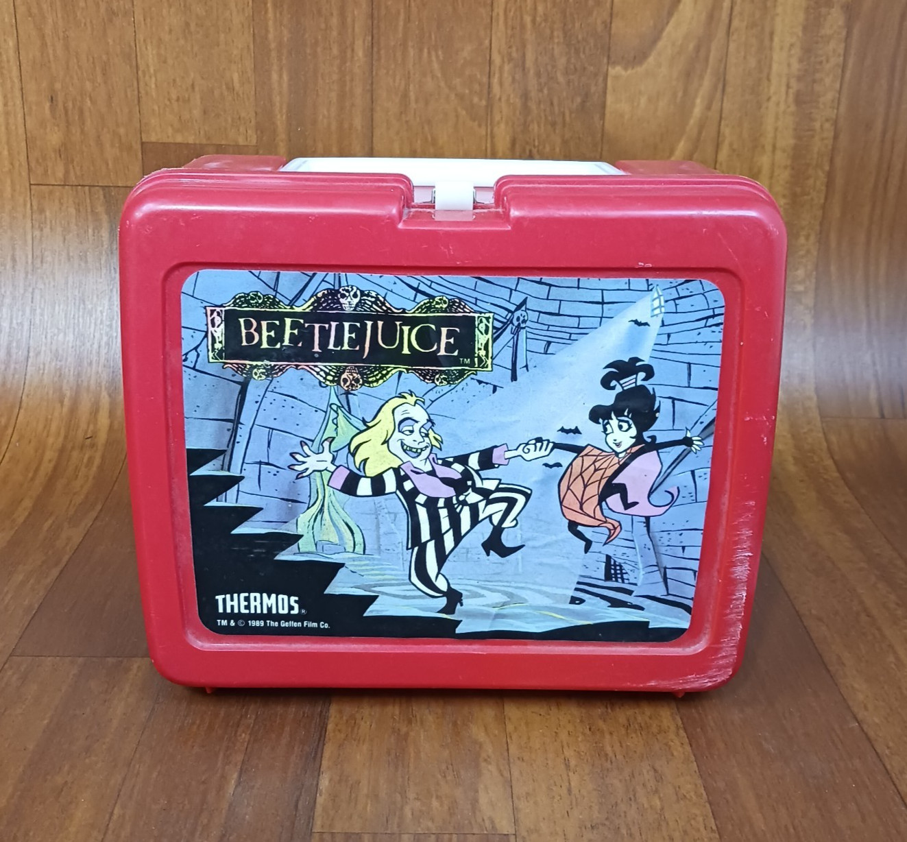 1980s Old Vintage 1989 Beetlejuice Movie Cartoon Plastic Lunchbox No Thermos