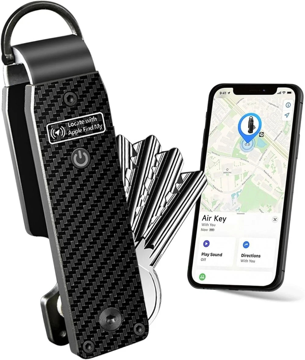Men's Key Organizer Keychain with Tracker, Key Finder, Compact Metal Key Holder Men's Key Organizer Keychain with Tracker, Key Finder, Compact Metal Key Holder