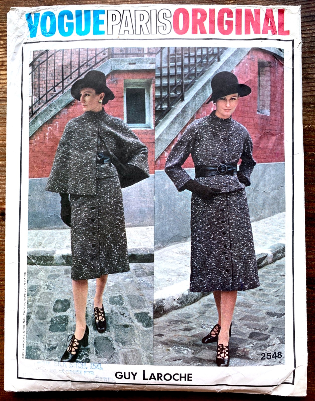 1971 VOGUE PARIS ORIGINAL GUY LAROCHE  #2548  CUT/COMPLETE SZ.12
