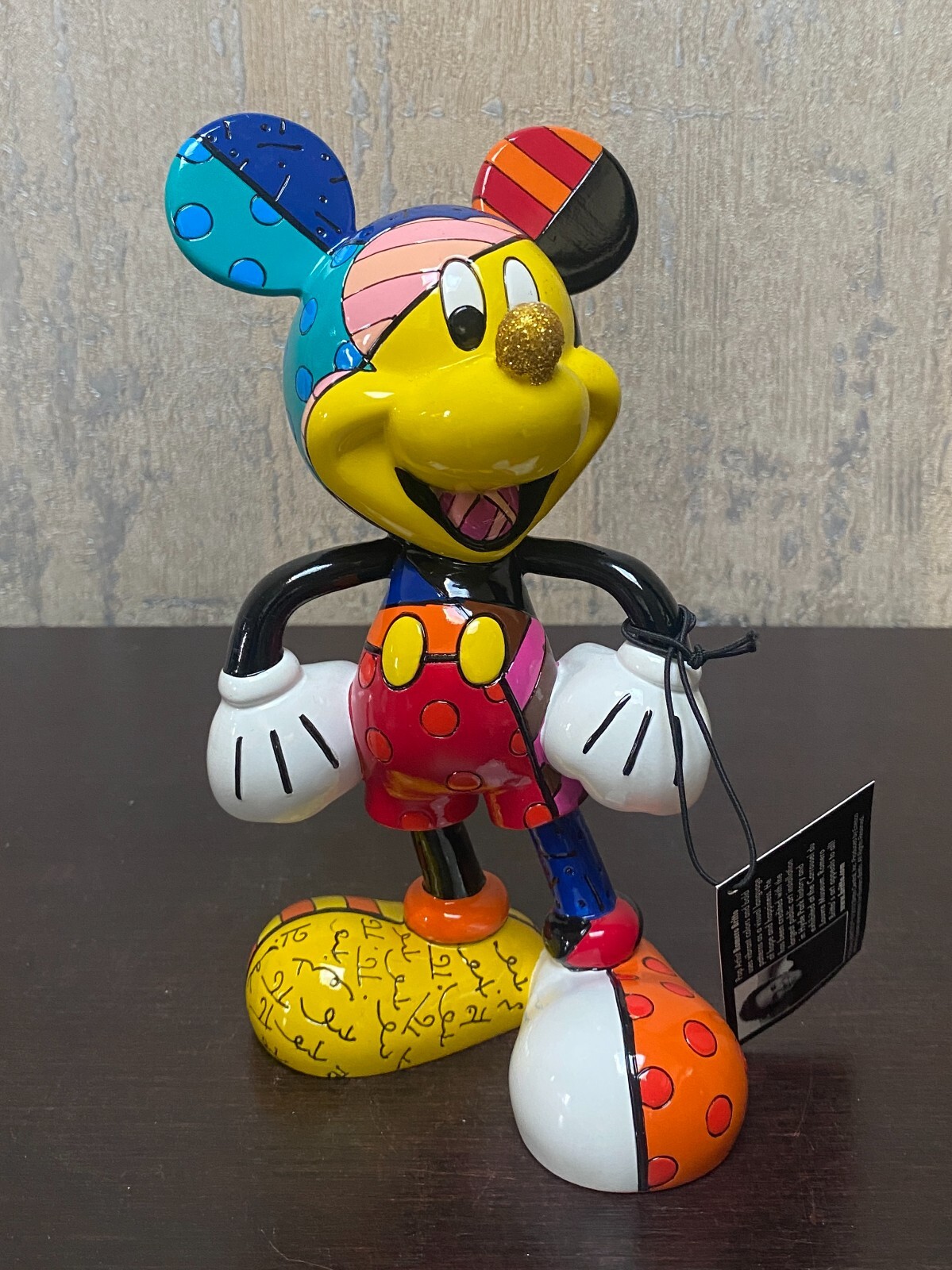 Romero Britto Mickey Mouse Figurine Enesco 2010 #4019372 No Original Box