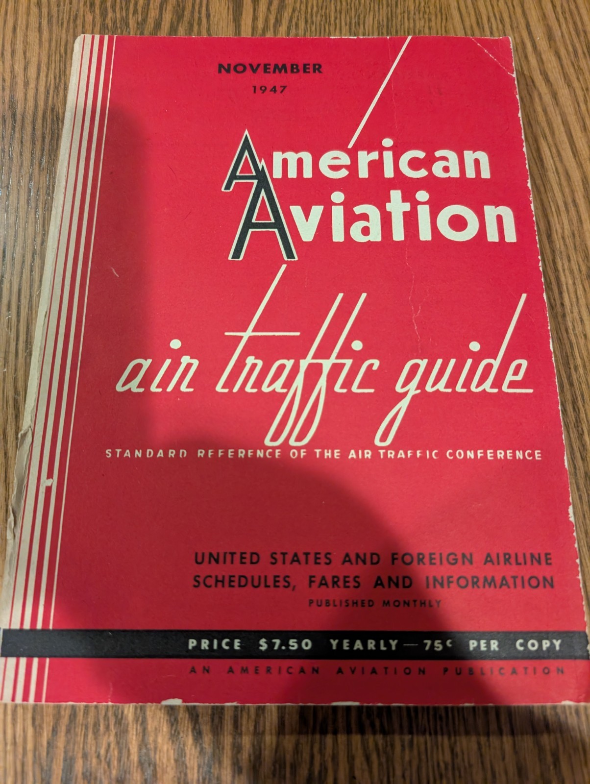 OAG\'s American Aviation Air Traffic Guide dated Nov 1947 Uncirculated Edition 