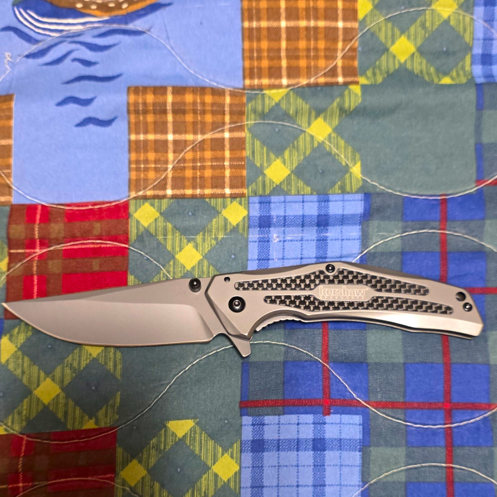 Kershaw Duojet 8300 Gray/Black Drop Point Pocketknife SS Plain Liner Clip