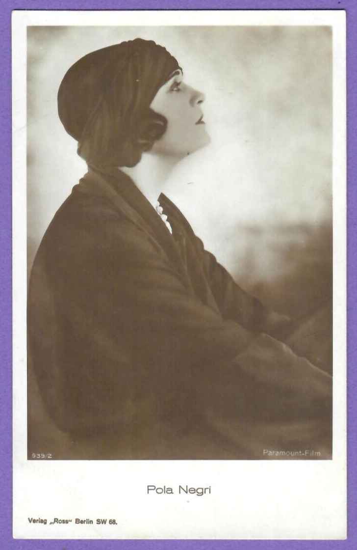 POLA NEGRI # 939/2 VINTAGE PHOTO PC. PUBLISHER GERMANY 4909