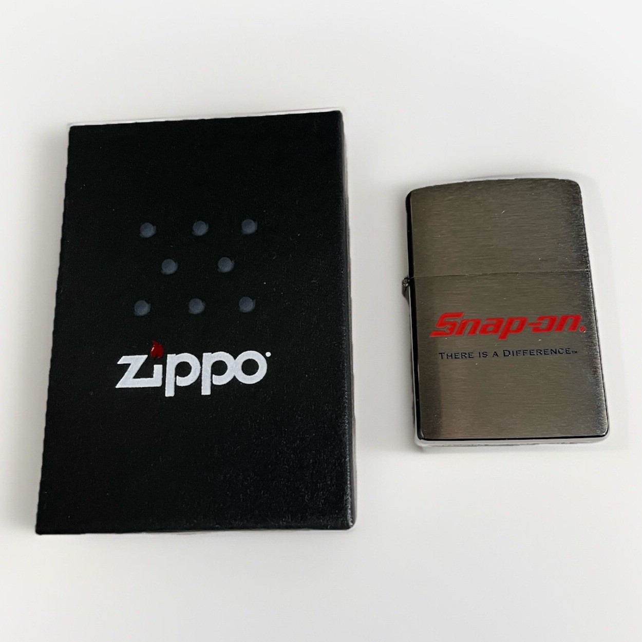 Rare Zippo Snap-On Tools There Is A Difference Metal with Box New Made In USA