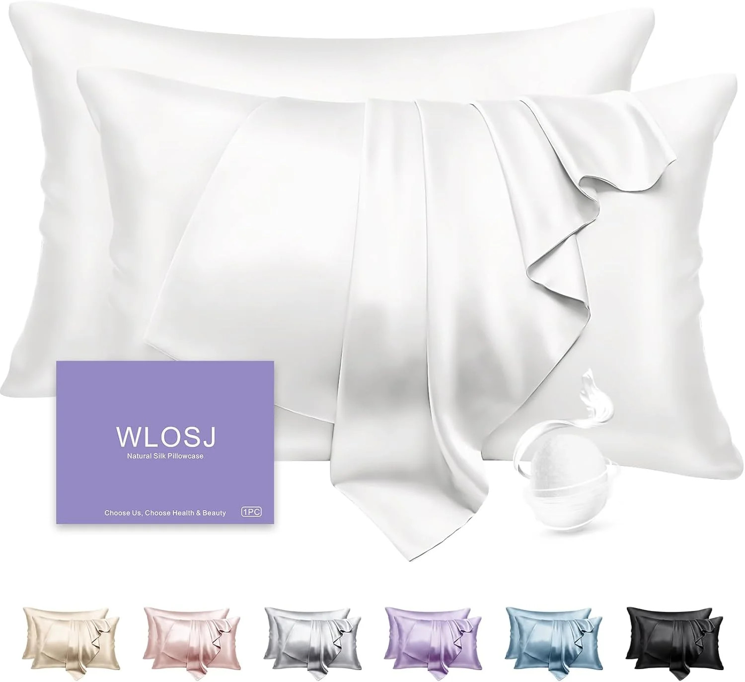100% Silk Pillow Cases 2 Pack Standard Size Mulberry Silk Pillowcase Set of 2... 100% Silk Pillow Cases 2 Pack Standard Size Mulberry Silk Pillowcase Set of 2...