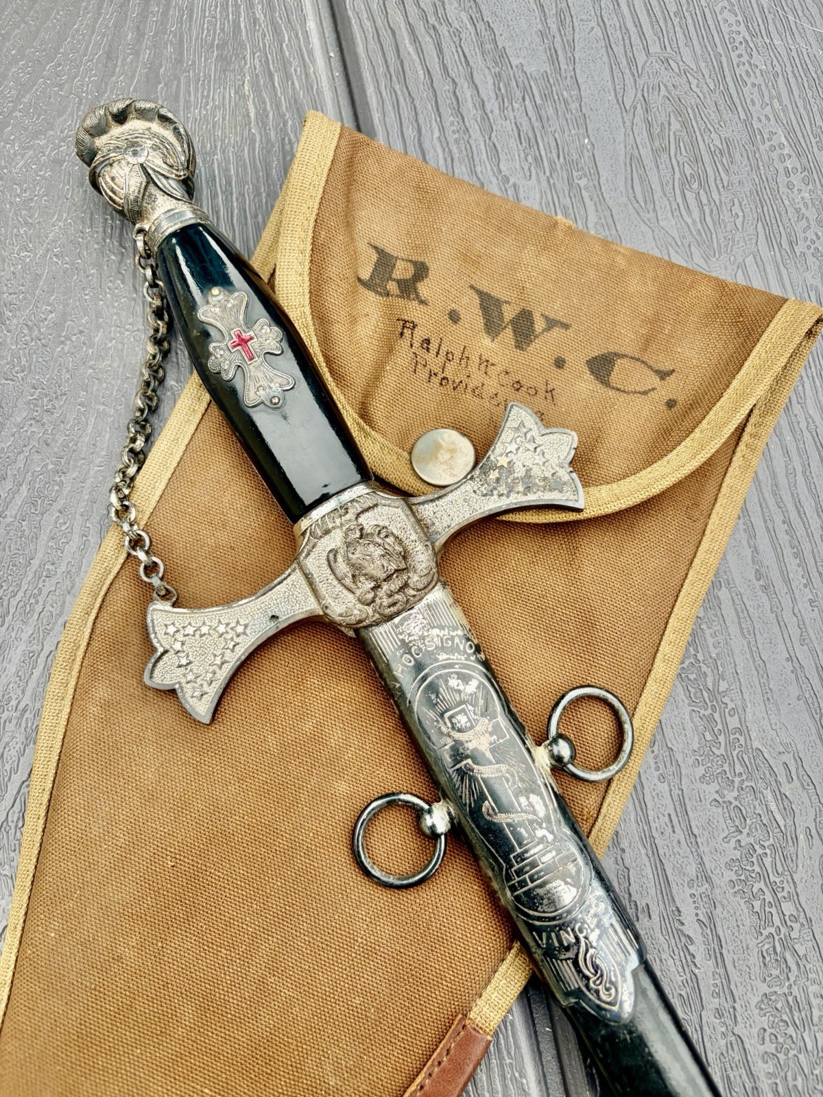 Vintage Masonic Knights Templar St Johns Commandery # 1 Sword GREAT CONDITION