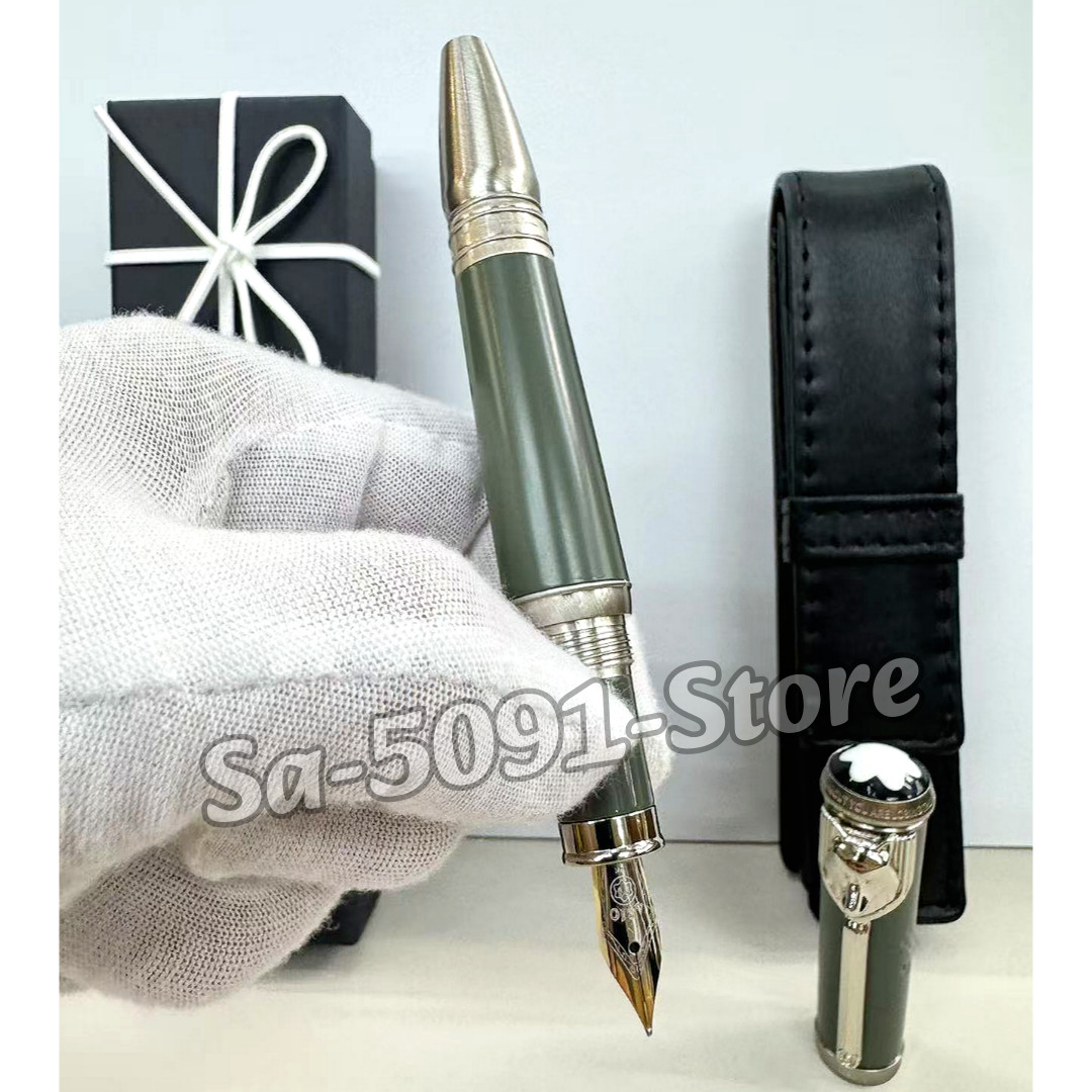 MONTBLANC Rudyard Kipling Writers Edition Green/Silver Fountain Pen With Box