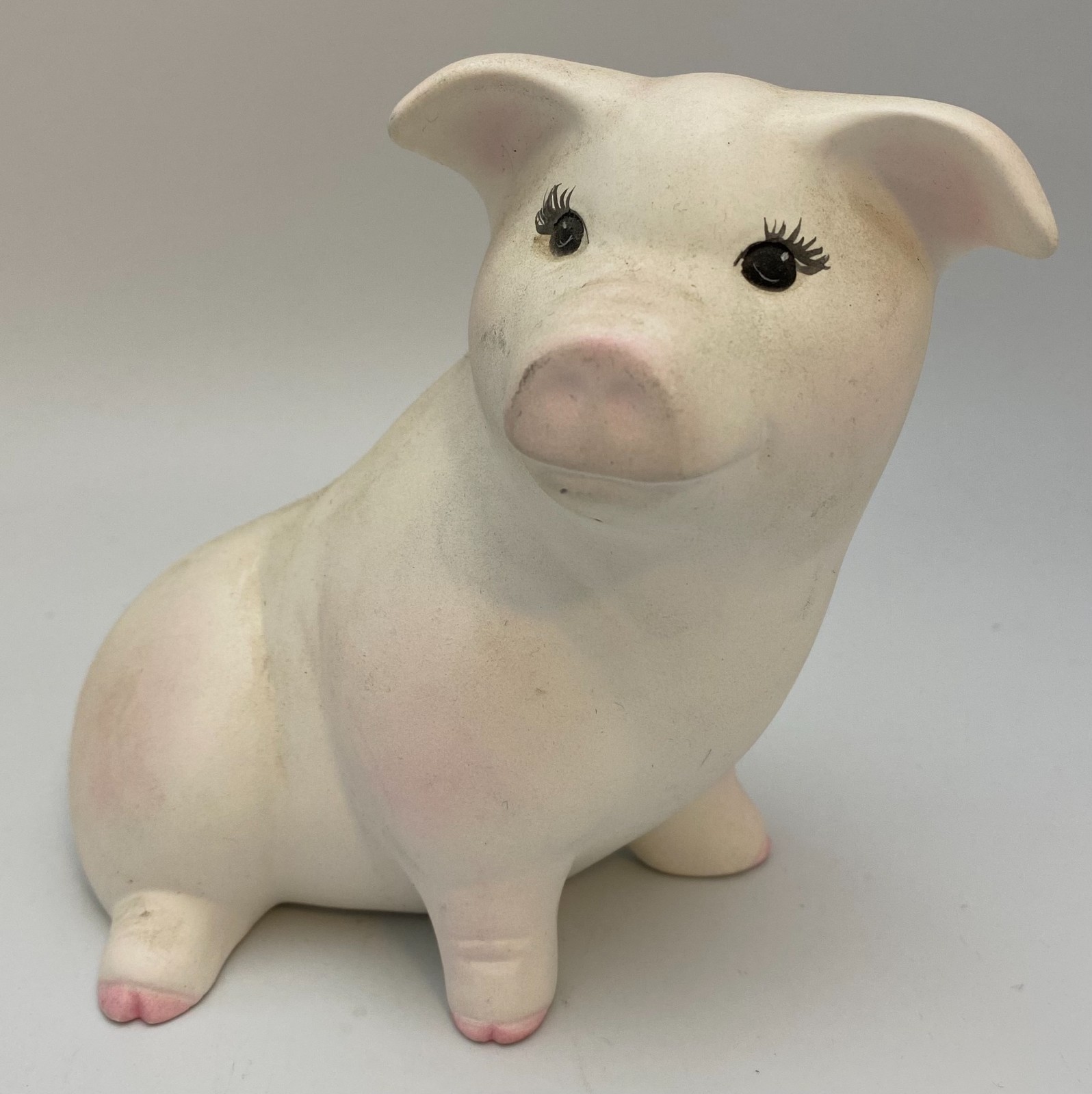 Vintage Ceramic Pig Figurine - 4 1/2\