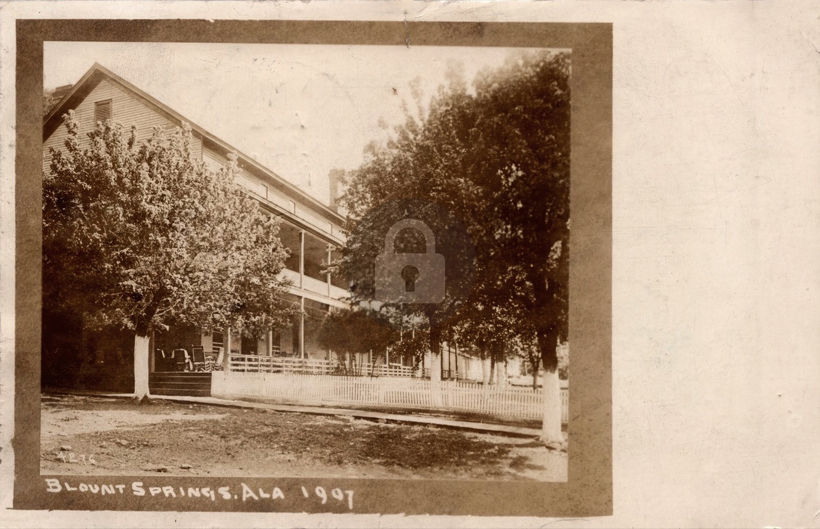 1907 Old Hotel Blount Springs AL Alabama RPPC Photo Postcard COPY