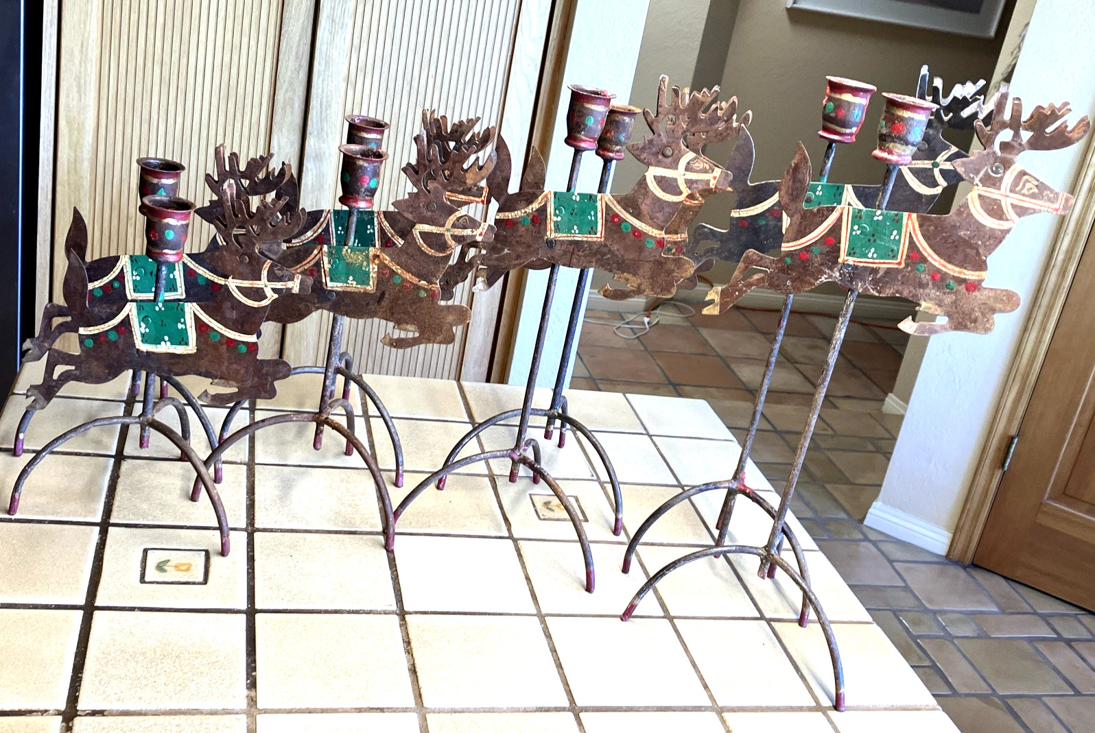 Rustic Metal FOLK ART SET/8 Graduated 11\