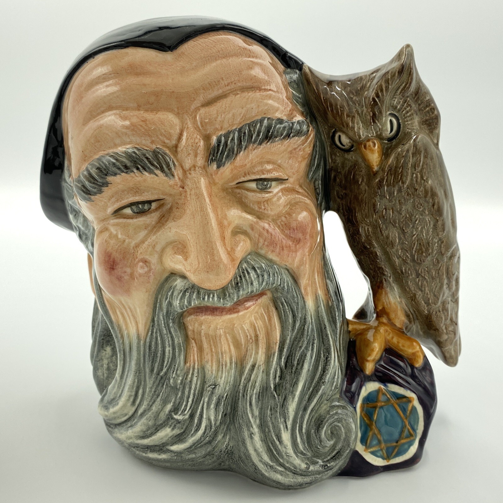 Royal Doulton Merlin Large Character Jug D6259 Owl 