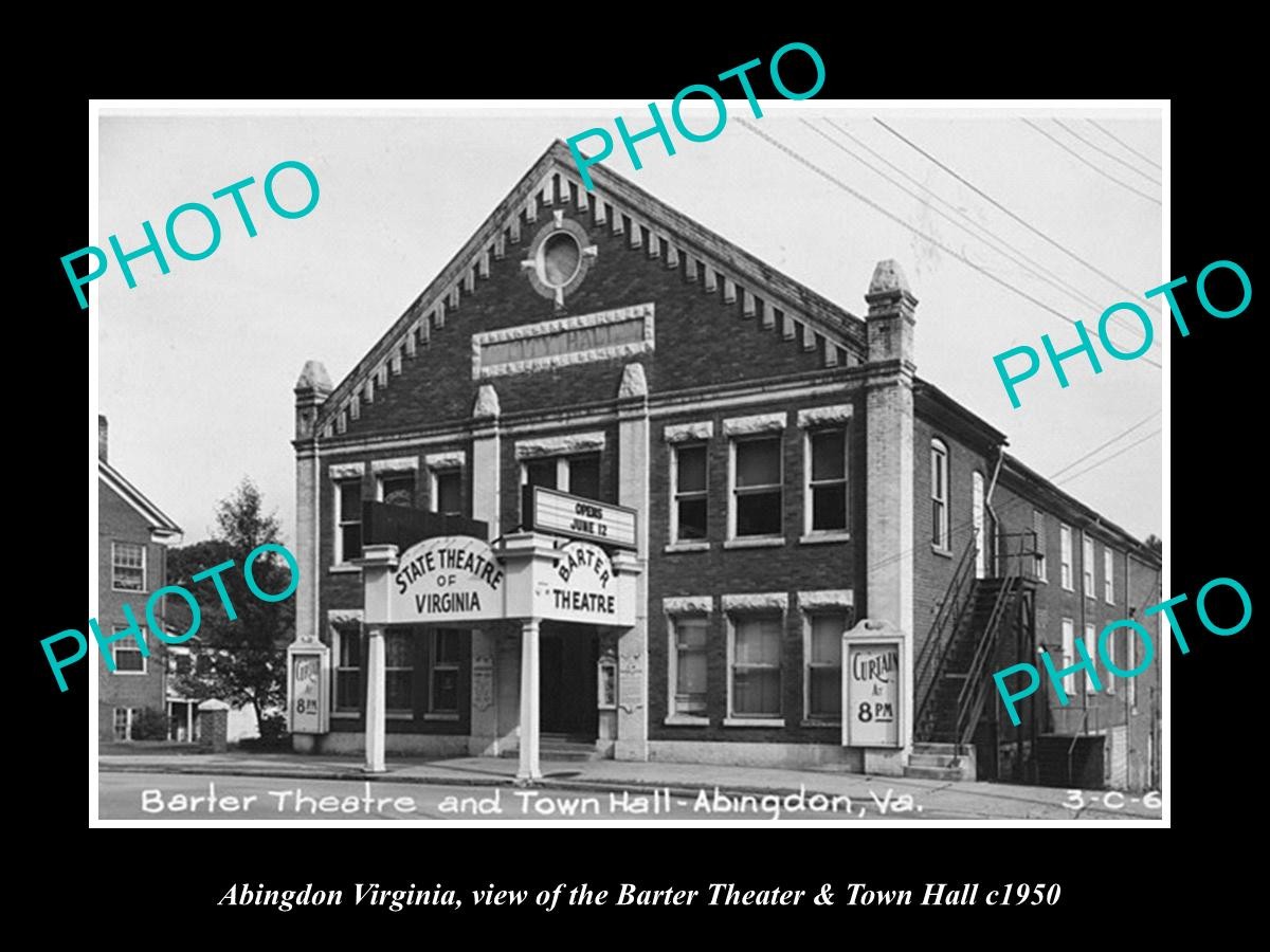 Abingdon Virginia The Barter Theater & Hall C1950 Large Historic Old Photo