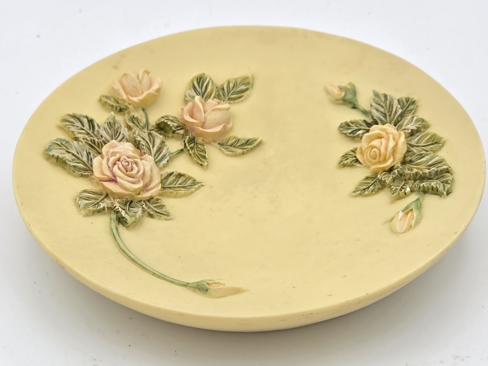 Vintage Canterbury Rose Madiggan Australia Resin Trinket Dish 6
