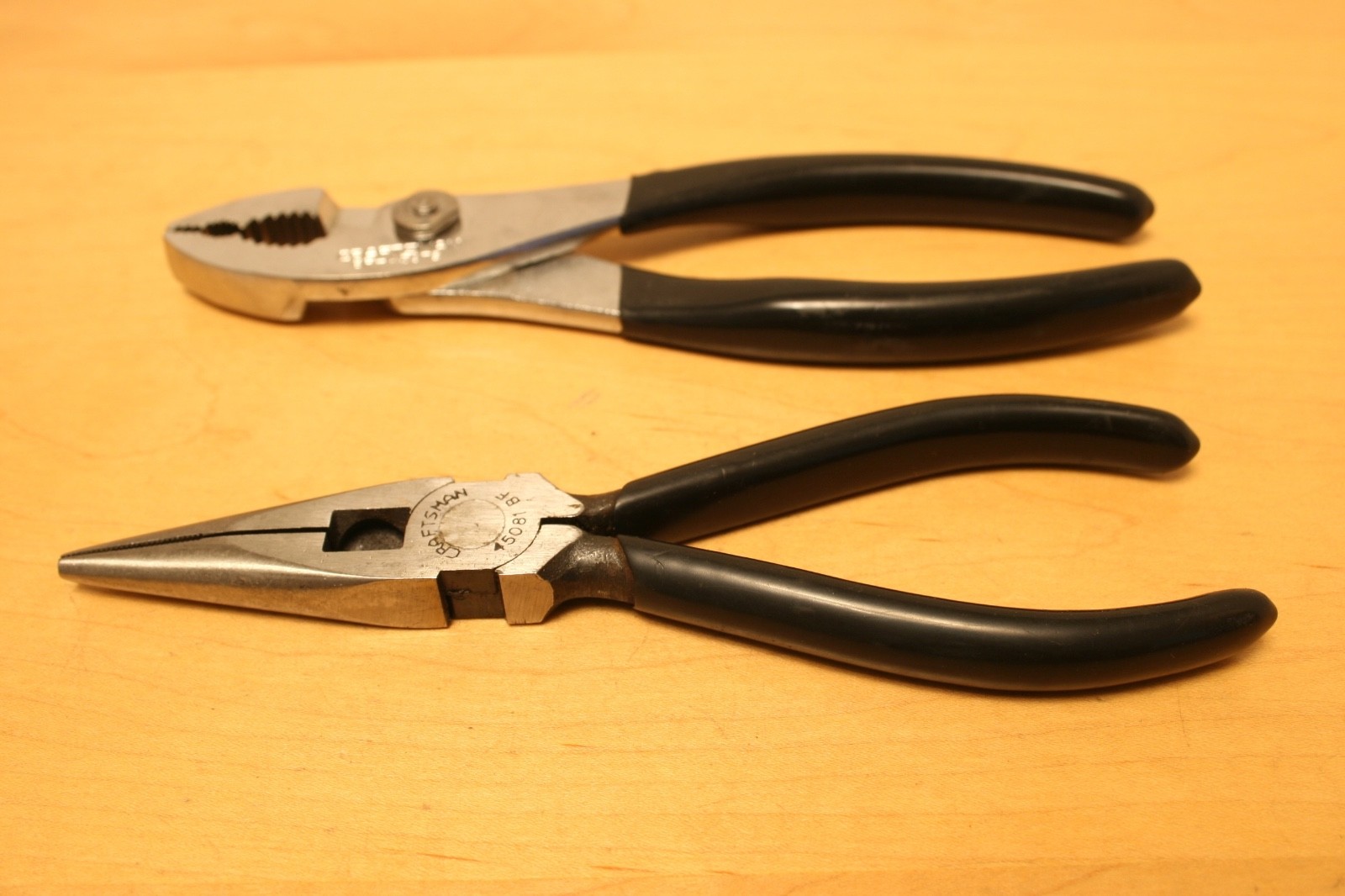 Vintage Set Of Craftsman BF Series Needle Nose & Slip Joint Pliers, Japan