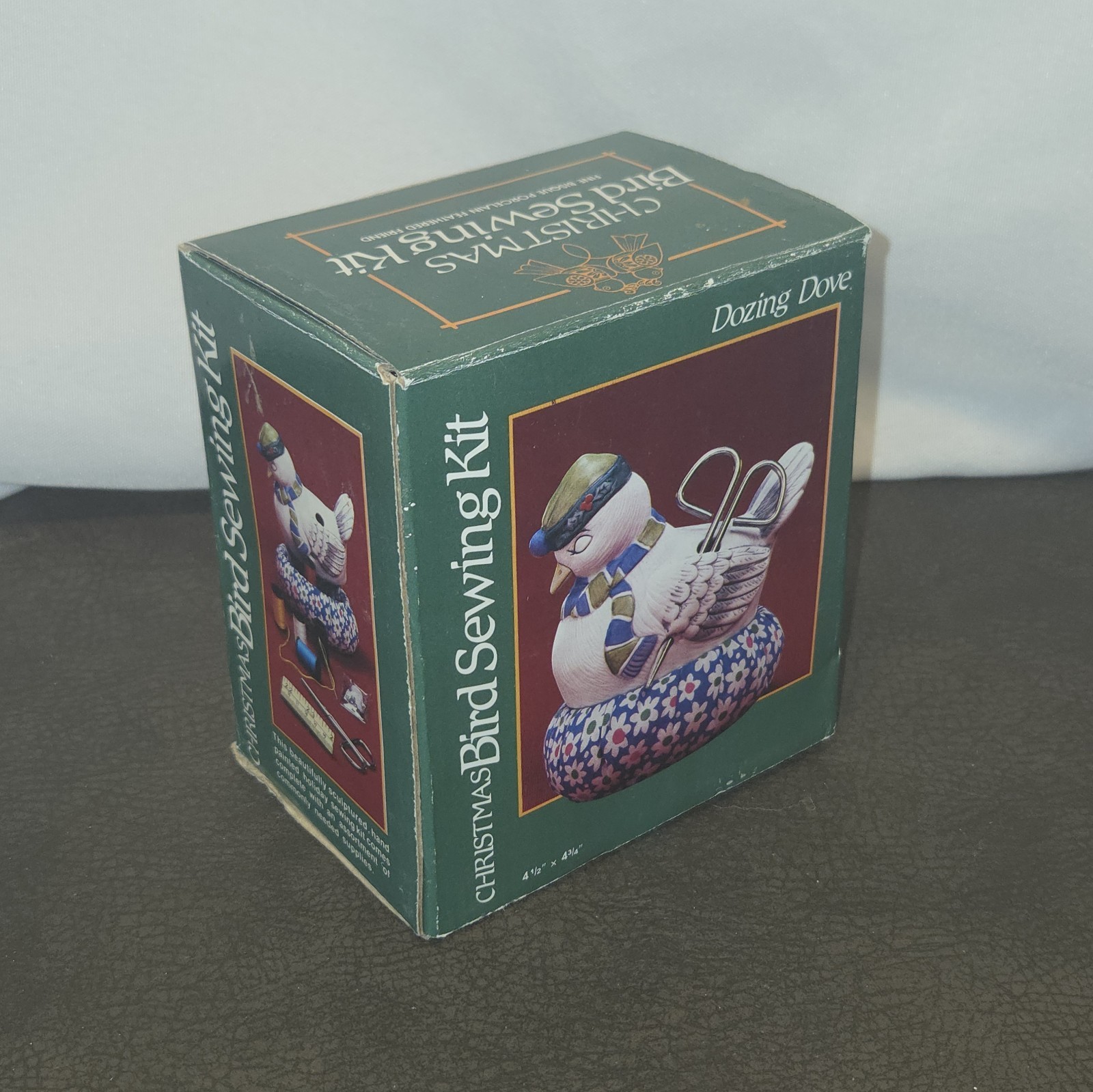 Vintage Jasco Christmas Dozing Dove Sewing Kit-NIB Complete