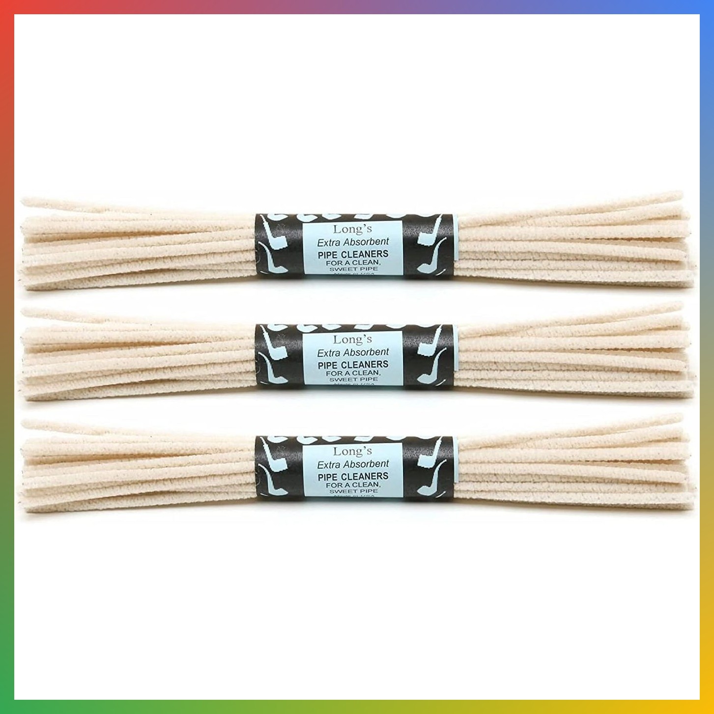 12 Inch Extra Long Pipe Cleaners 32 Pack 96 Total Jumbo Absorbent Cotton USA