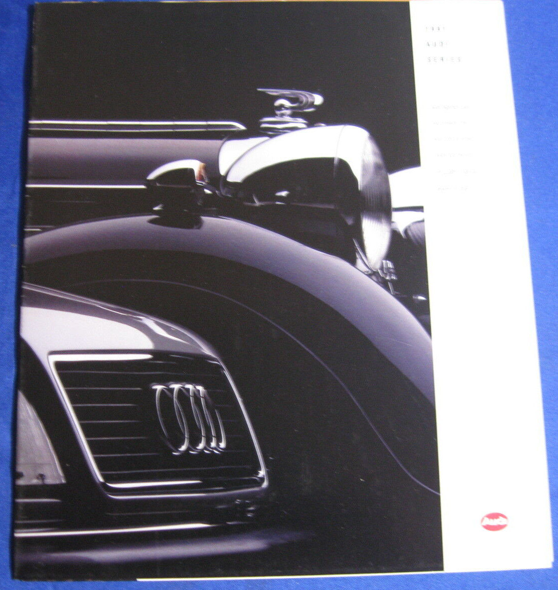 1991 AUDI SERIES AUTOMOBILES- ORIGINAL  DEALER SALES BROCHURE