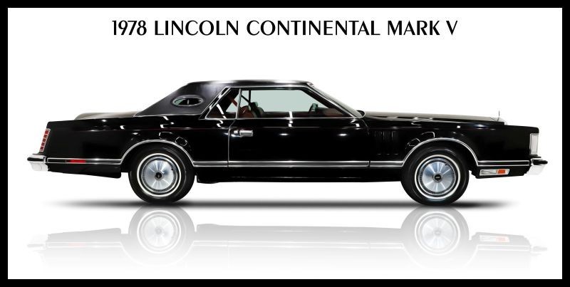 1978 Lincoln Continental Mark V in Black NEW Sign: 9x18