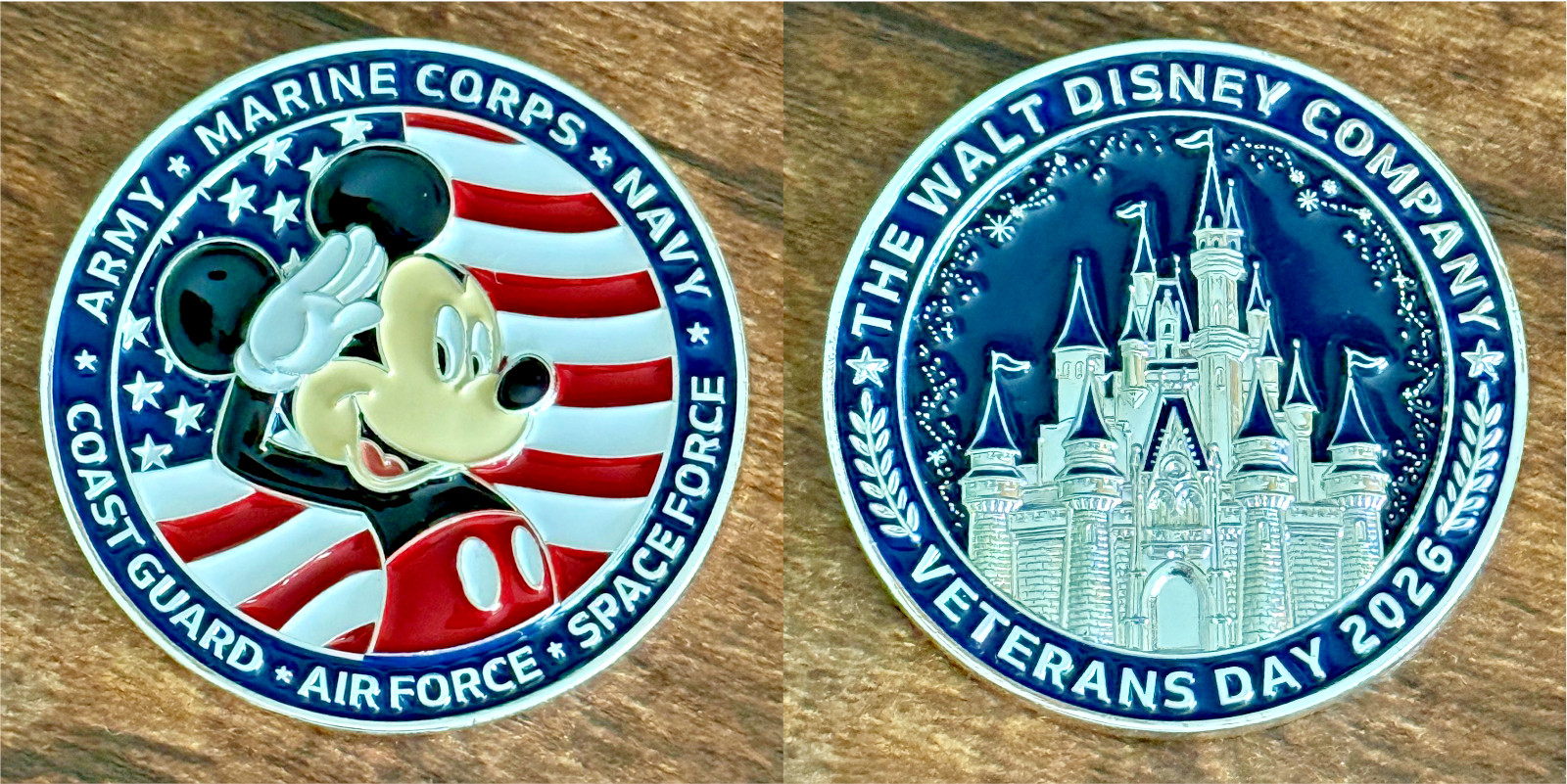 *NEW* Walt Disney Company World Security Veterans Day 2026 Mickey Challenge Coin