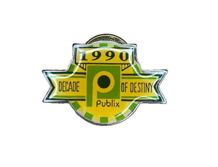 Vintage Publix Super Market Decade Of Destiny 1990 Lapel Pin