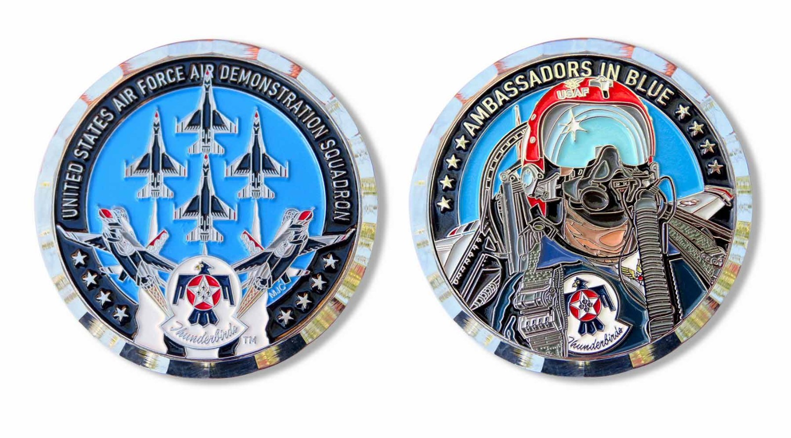 USAF Thunderbirds Ambassadors in Blue Challenge Coin
