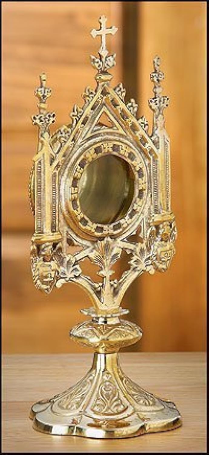 GOF Brass Monstrance Reliquary 5 X 11 1/2