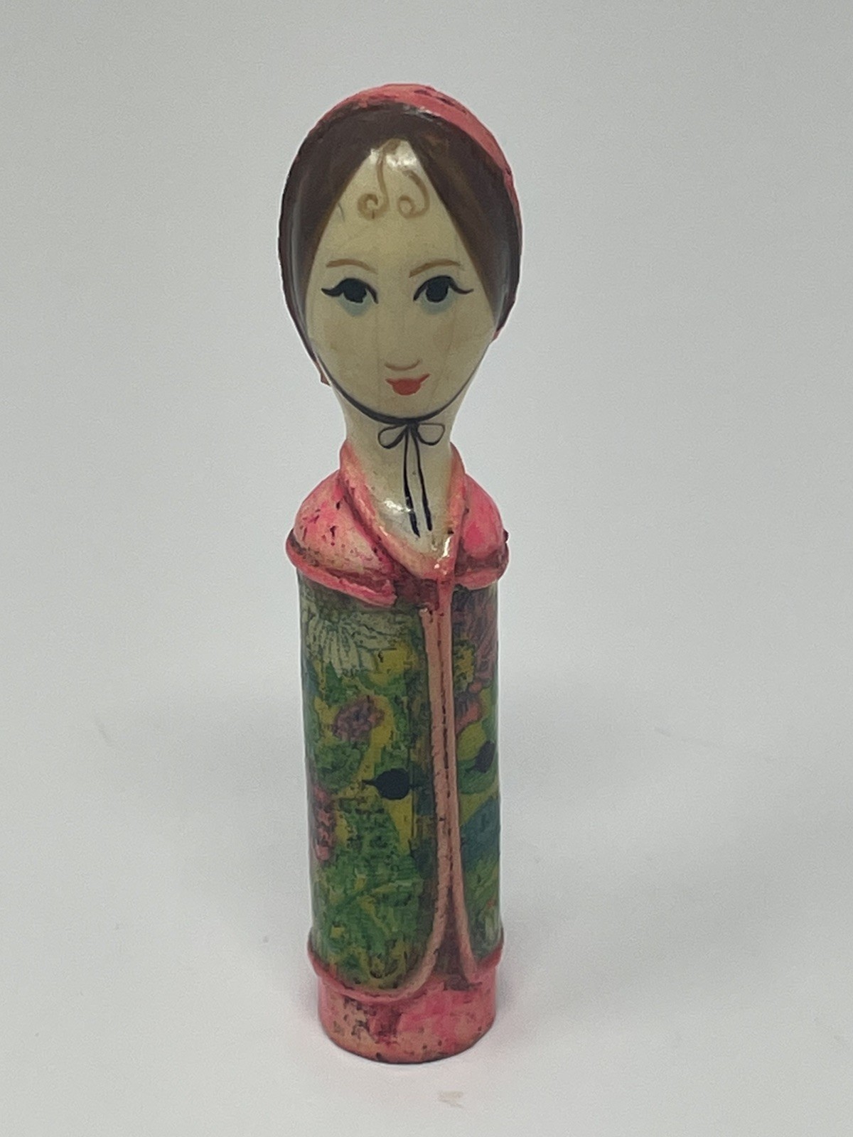 Gemma Taccogna Paper Mache Lipstick Holder Folk Art Mexico Top Only READ Gemma Taccogna Paper Mache Lipstick Holder Folk Art Mexico Top Only READ