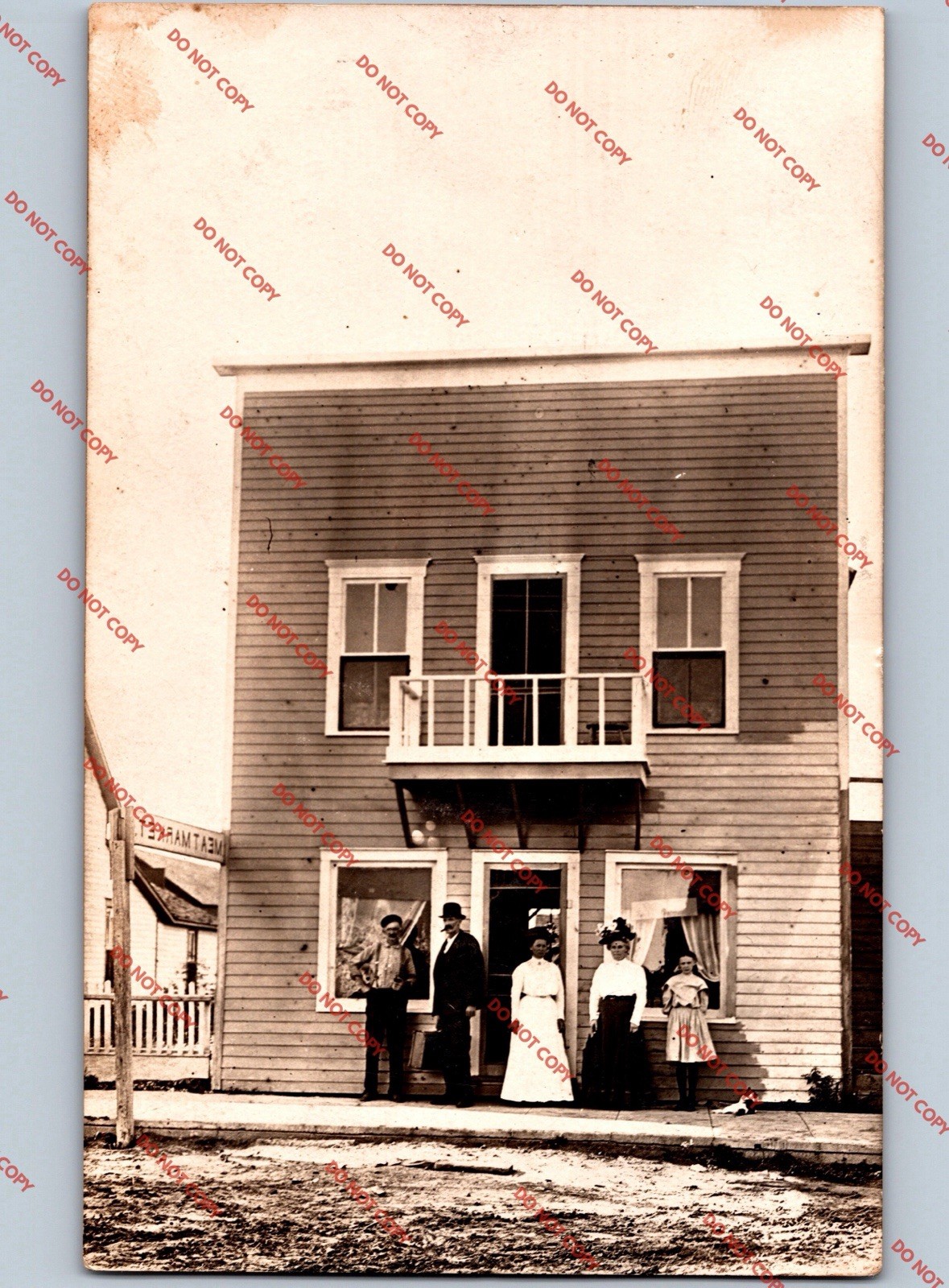 RARE c1909 Meat Market ATHOL South Dakota SD Spink County RPPC Real Photo