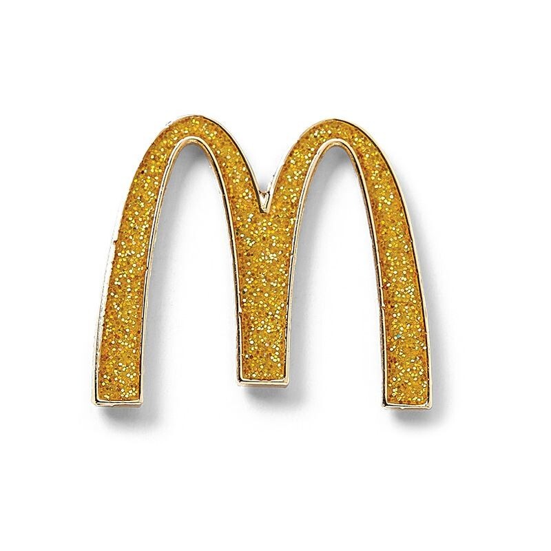 McDonald\'s GLITTER Golden Arches Logo Lapel Pin - Brand New McDonald\'s GLITTER Golden Arches Logo Lapel Pin - Brand New