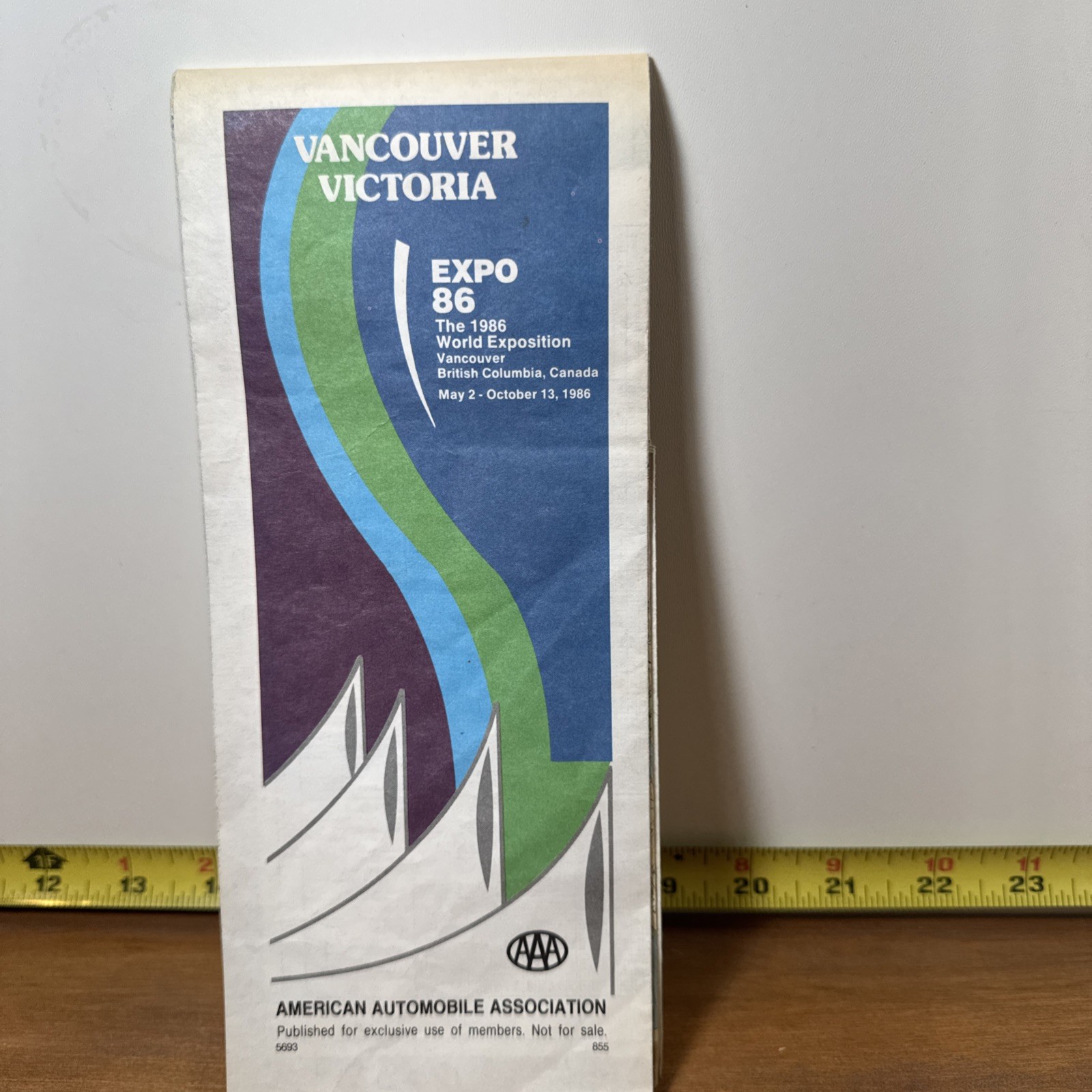 NOS Vintage 1986 AAA VANCOUVER VICTORIA B.C. CANADA STREET MAP; EXPO '86 Insets
