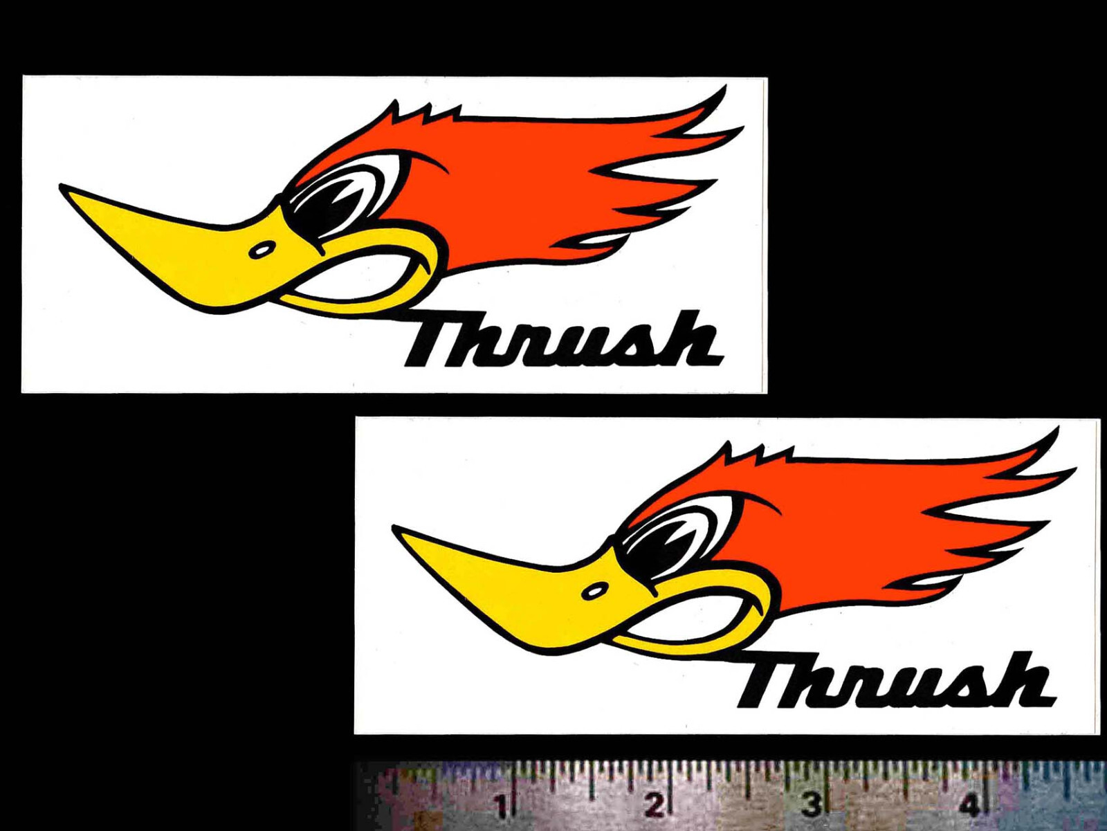 THRUSHGlasspack Mufflers - Set of 2 Original Vintage 70\'s Racing Decal/Stickers