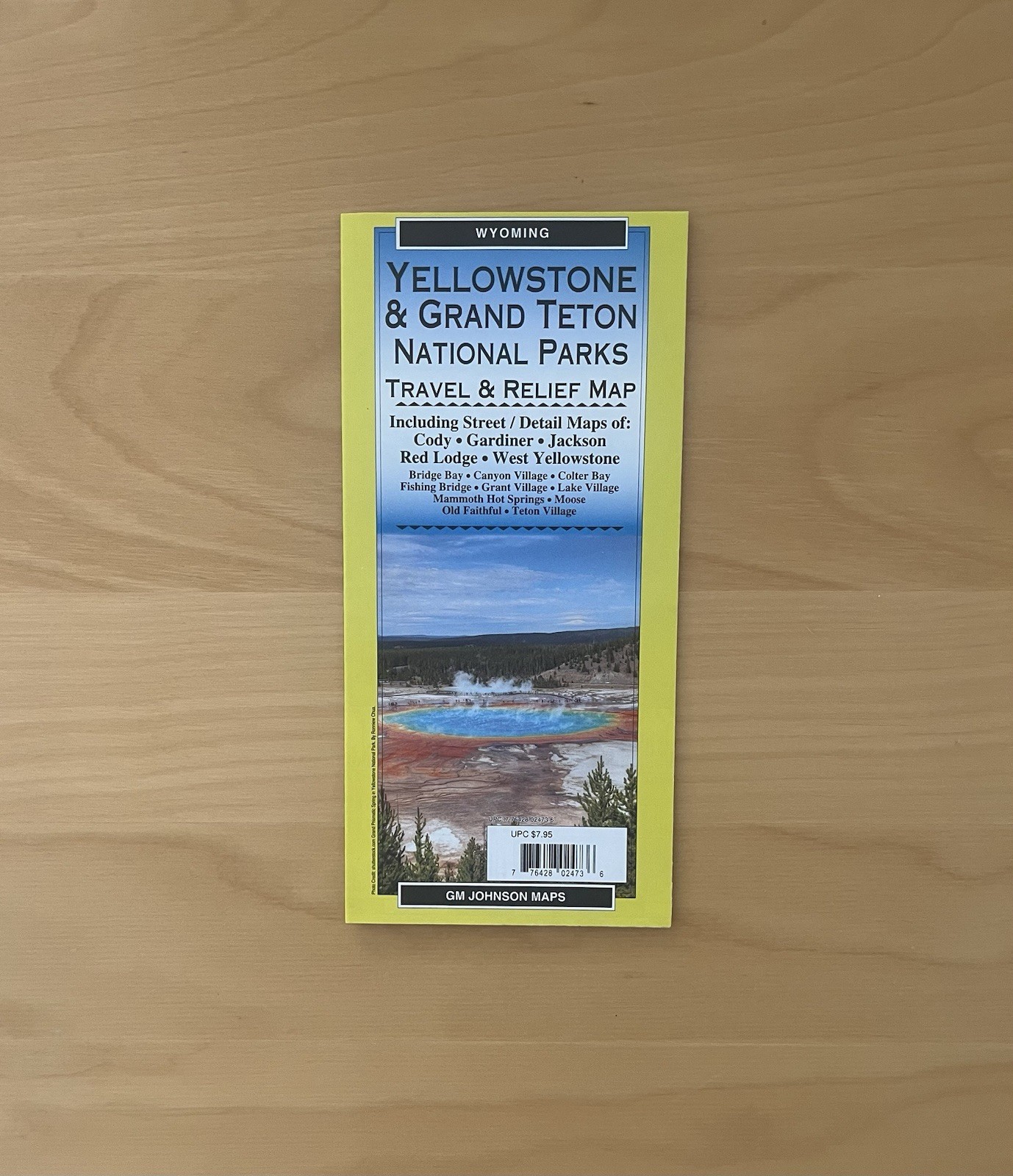 YELLOWSTONE & GRAND TETON NATIONAL PARK ROAD MAP Travel AAA/GMJ LATEST Wyoming