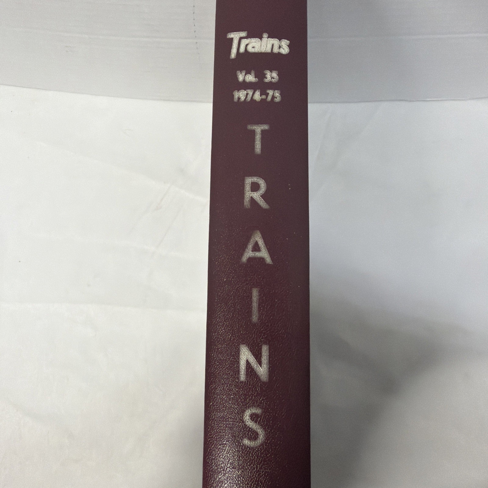 Trains Magazine Vol 35 Hardcover Bound Kalmbach w/ Kalmbach Staff Inscription