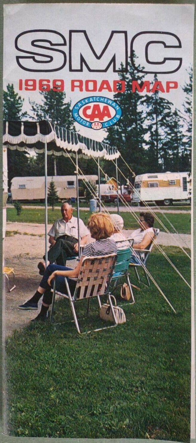 Saskatchewan Road Map 1969 Canada