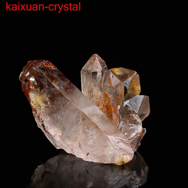 219Ct TOP Grade Natural Rutile Flowers & Phantom Crystal Quartz Reiki Specimen
