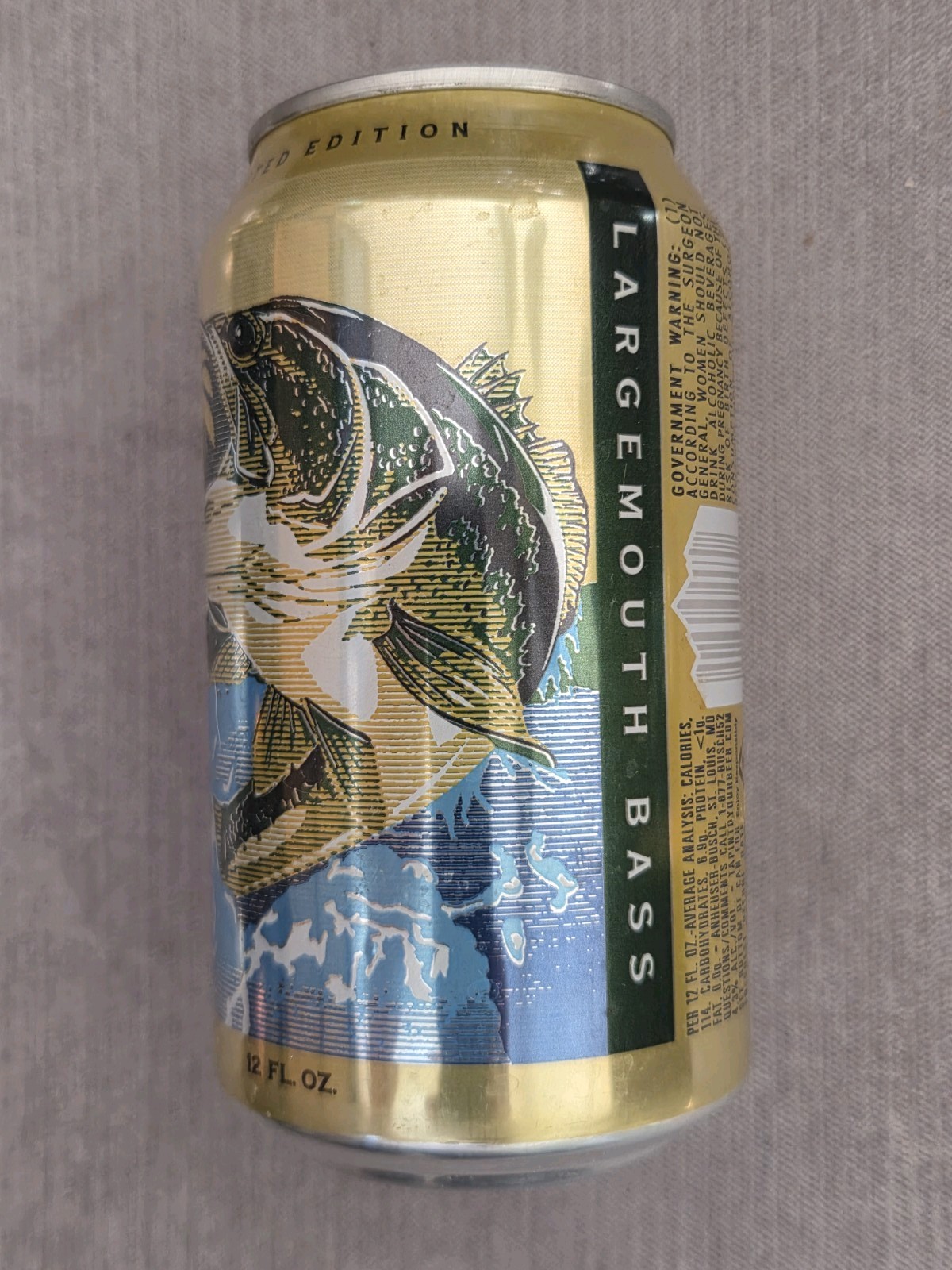 rare Busch 2021 LARGEMOUTH BASS Limited Edition FISH Empty Beer Can  