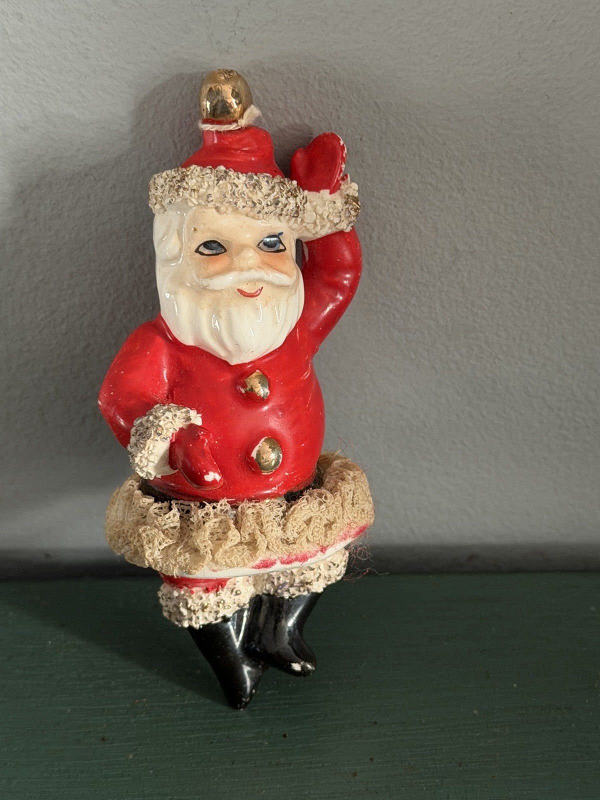 Vtg Ucagco Japan Spinning Santa Claus Figurine 1950s MCM Vtg Ucagco Japan Spinning Santa Claus Figurine 1950s MCM