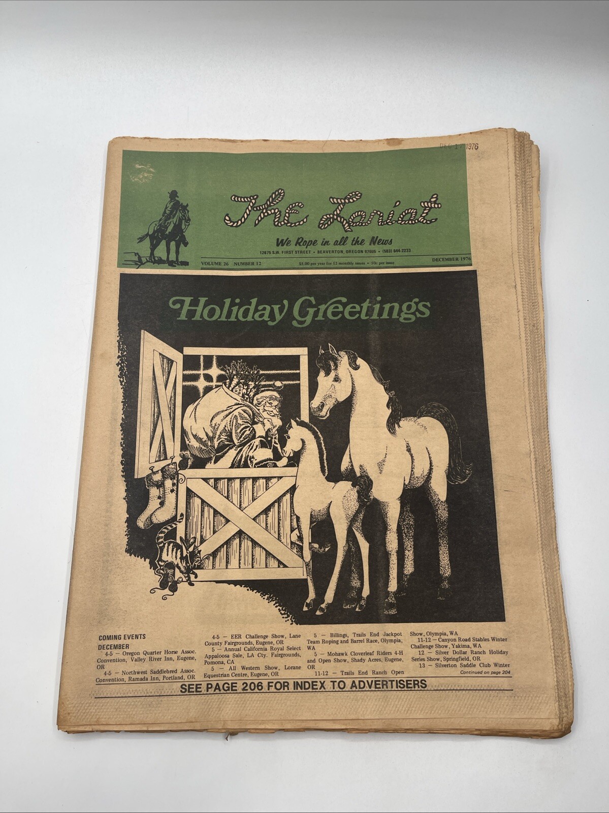 The Lariat Newspaper December 1976 / Holiday Issue Volume 26 Number 12