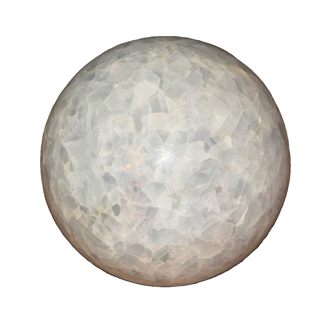 Large 4” Milky Quartz Crystal Sphere Ball 3.16 lb 1.43 kg Polished Translucent