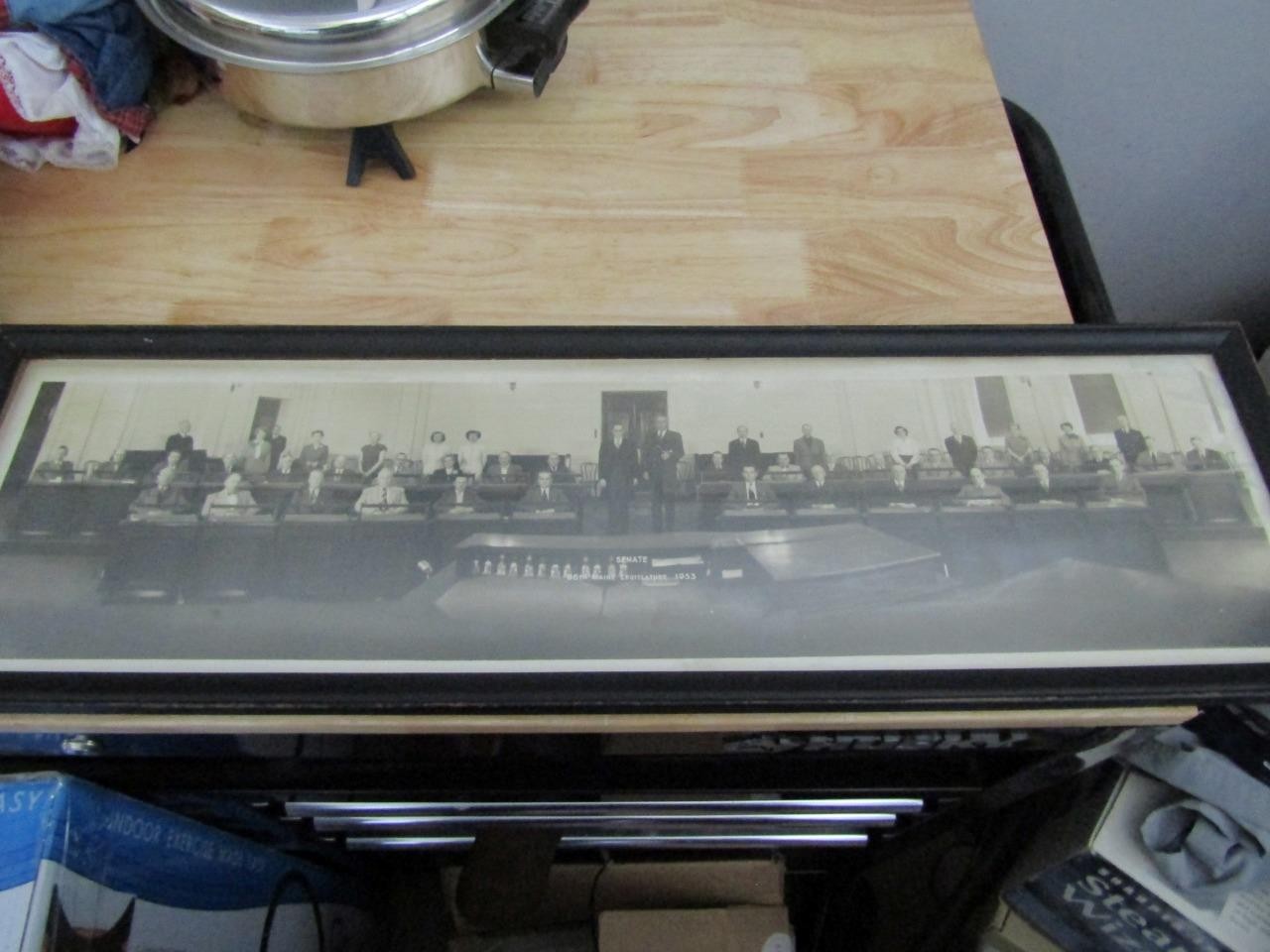MAINE 96TH LEGISLATURE 1953 SENATE CHAMBERS PANORAMIC PHOTOGRAPH PICTURE