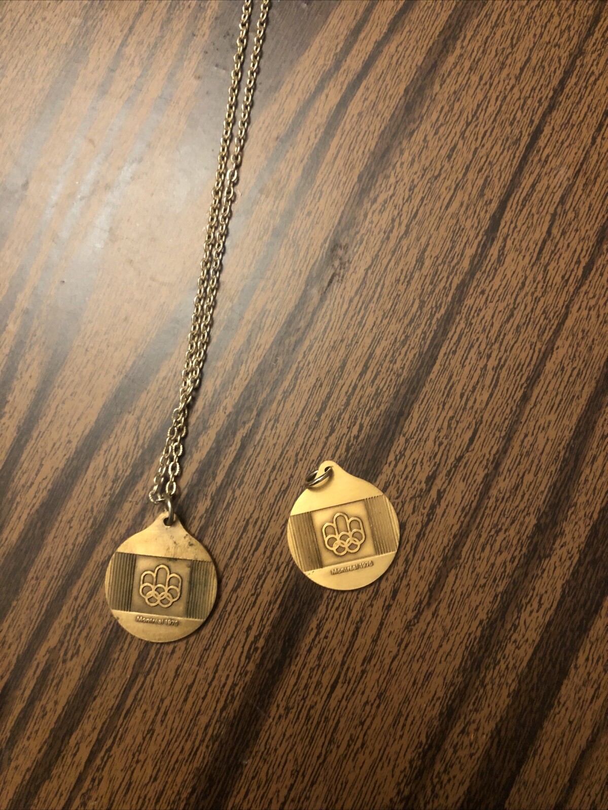 1976 Montreal Vintage Keychains With Necklace Attached To One 1976 Montreal Vintage Keychains With Necklace Attached To One