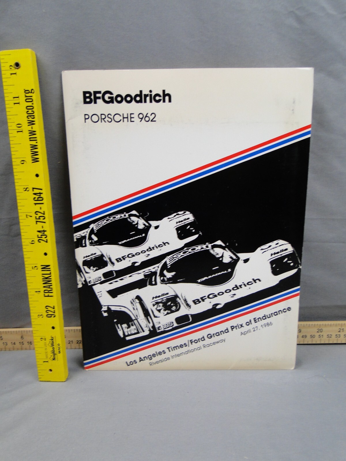 Vintage 1986 BF Goodrich Porsche 962 Los Angeles Ford Grand Prix Media Press Kit